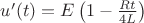 $u'(t)=E\left(1-\frac{Rt}{4L}\right)$