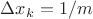 $\Delta x_k=1/m$