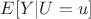 $E[Y|U=u]$