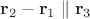 $\mathbf r_2-\mathbf r_1 \parallel \mathbf r_3$