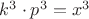 $k^3\cdot p^3=x^3$