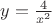 $y=\frac{4}{x^2}$
