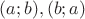 $(a;b), (b;a)$