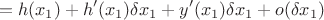 $$= h(x_1) + h'(x_1)\delta x_1 + y'(x_1)\delta x_1 + o(\delta x_1)$$