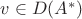 $v\in D(A^*)$