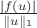 $\frac{|f(u)|}{\|u\|_1}$