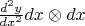 $\frac{d^2 y}{dx^2}  dx \otimes dx$