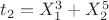 $t_2=X_1^3+X_2^5$