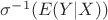 $\sigma^{-1}(E(Y|X))$ $\sigma^{-1}(E(Y|X))$