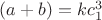 $(a + b)=k c_1^3$