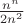 $\frac {n^n} {2n^2}$