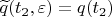 $\widetilde q(t_2,\varepsilon) = q(t_2)$