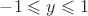 $-1\leqslant y\leqslant 1$