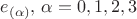 $e_{(\alpha)}, \, \alpha=0,1,2,3$
