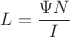 $L=\dfrac{\Psi N}{I}$