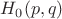 $ H_0(p,q)$
