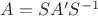 $A = S A' S^{-1}$