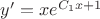 $y' = x e^{C_1x + 1}$