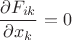 $$\frac{\partial{F_{ik}}}{\partial x_k} = 0$$