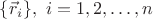 $\{\vec r_i\},\ i=1,2,\dots,n$
