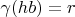 $\gamma(hb) = r$