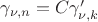 $\gamma_{\nu,n} = C \gamma'_{\nu,k}$