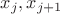 $x_j,x_{j+1}$