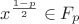 $x^{\frac{1-p}{2}}\in F_p$