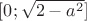 $[0;\sqrt{2-a^2}]$