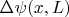 $ \Delta \psi(x,L)$