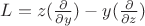 $L=z(\frac{\partial}{\partial y}) - y(\frac{\partial}{\partial z})$