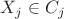 $X_j\in C_j$