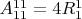 $A^{11}_{11} = 4 R^1_1$