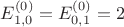 $E^{(0)}_{1,0} = E^{(0)}_{0,1}=2$