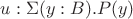 $u : \Sigma(y : B).P(y)$