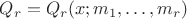 $Q_r = Q_r(x; m_1, \dots, m_r)$
