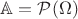 $\mathbb A=\mathcal{P}(\Omega)$
