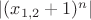$|(x_{1,2}+1)^n|$