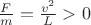 $\frac F m=\frac {v^2} L>0$