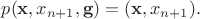 $p({\bf x},x_{n+1},{\bf g})=({\bf x},x_{n+1}).$
