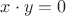 $x \cdot y = 0$