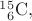 ${}^{15}_{\hphantom{0}6}\mathrm{C},$