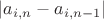 $|a_{i,n}-a_{i,n-1}|$