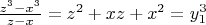 $\frac{z^3-x^3}{z-x}=z^2+xz+x^2=y_1^3$