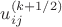 $u_{ij}^{(k+1/2)}$