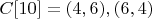 $C[10]=(4,6) , (6,4) $