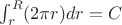 $\int_r^R(2\pi r)dr=C$
