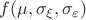 $f(\mu,\sigma_\xi,\sigma_\varepsilon)$