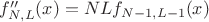 $f_{N,L}''(x)=NLf_{N-1,L-1}(x)$
