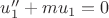 $u_1''+mu_1=0$